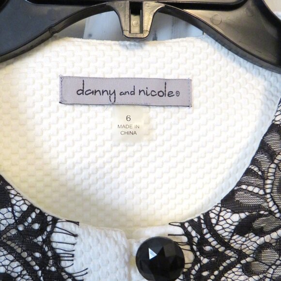 Beautiful 2 Pcs Danny & Nicoles Dress Black & Cream Dress w/ Lace Size 6‎ - Picture 7 of 16